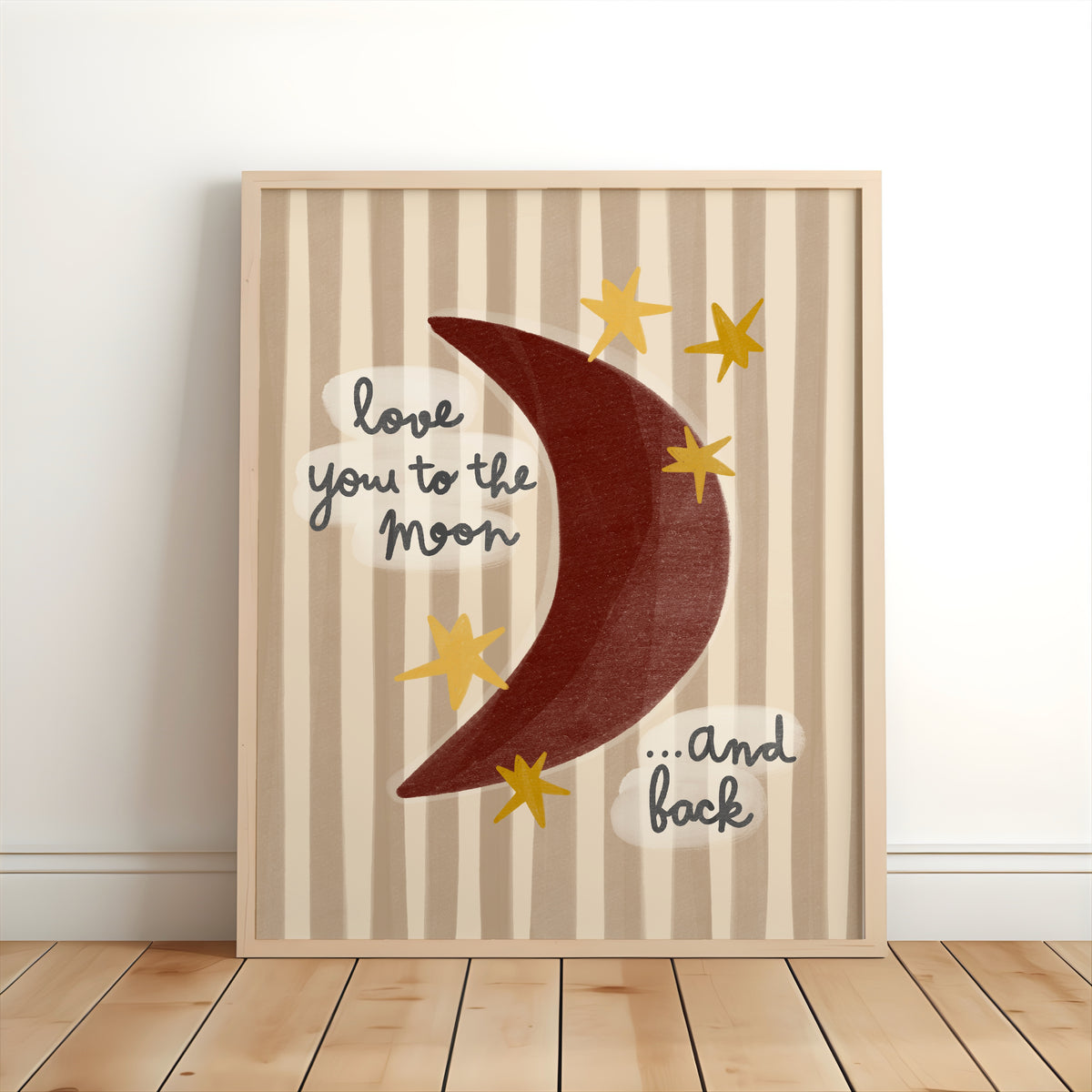 Love You to the Moon and Back Nursery Print