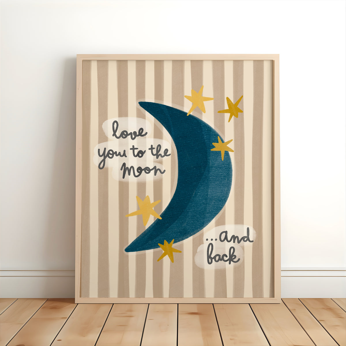Love You to the Moon and Back Nursery Print