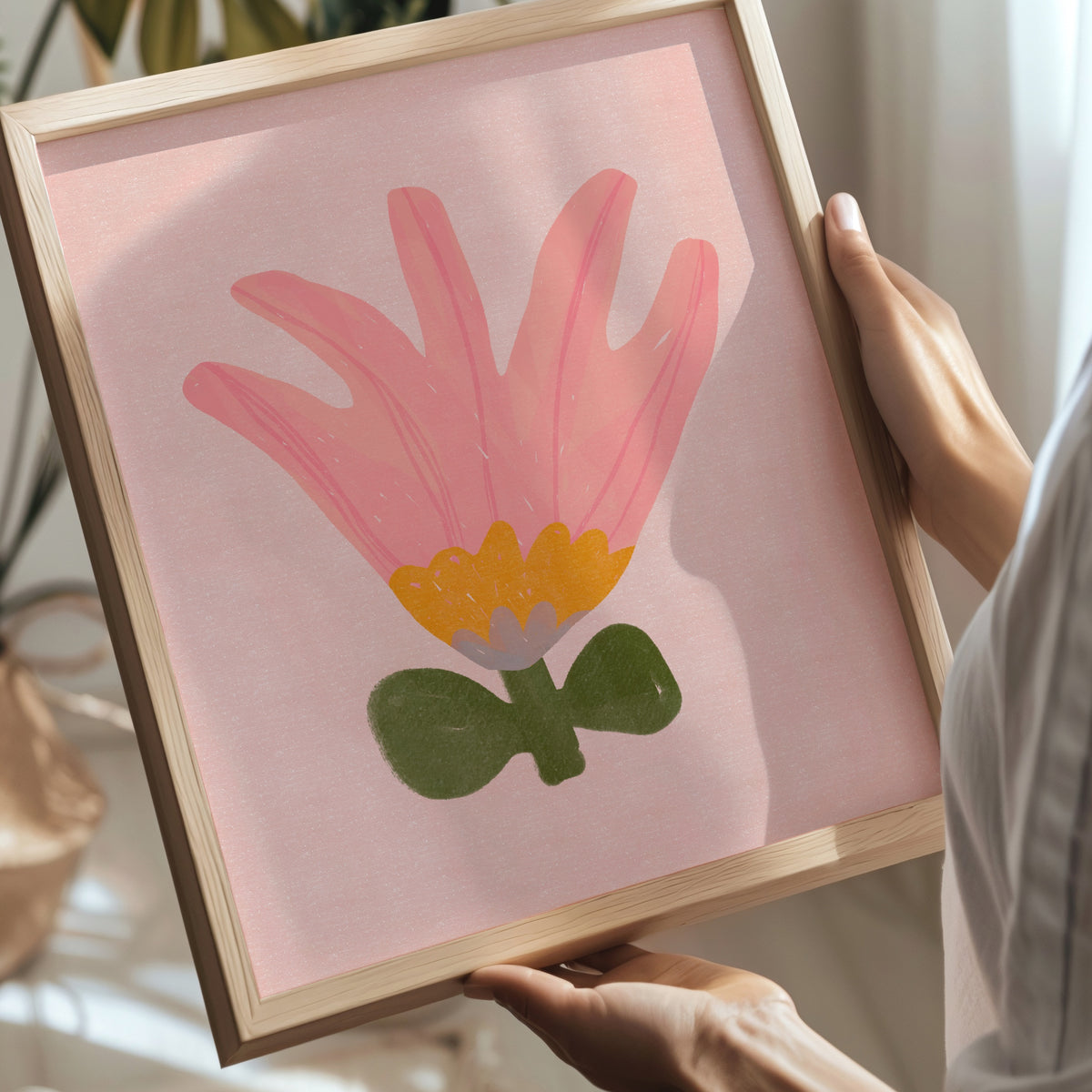 Pink Floral Nursery Print