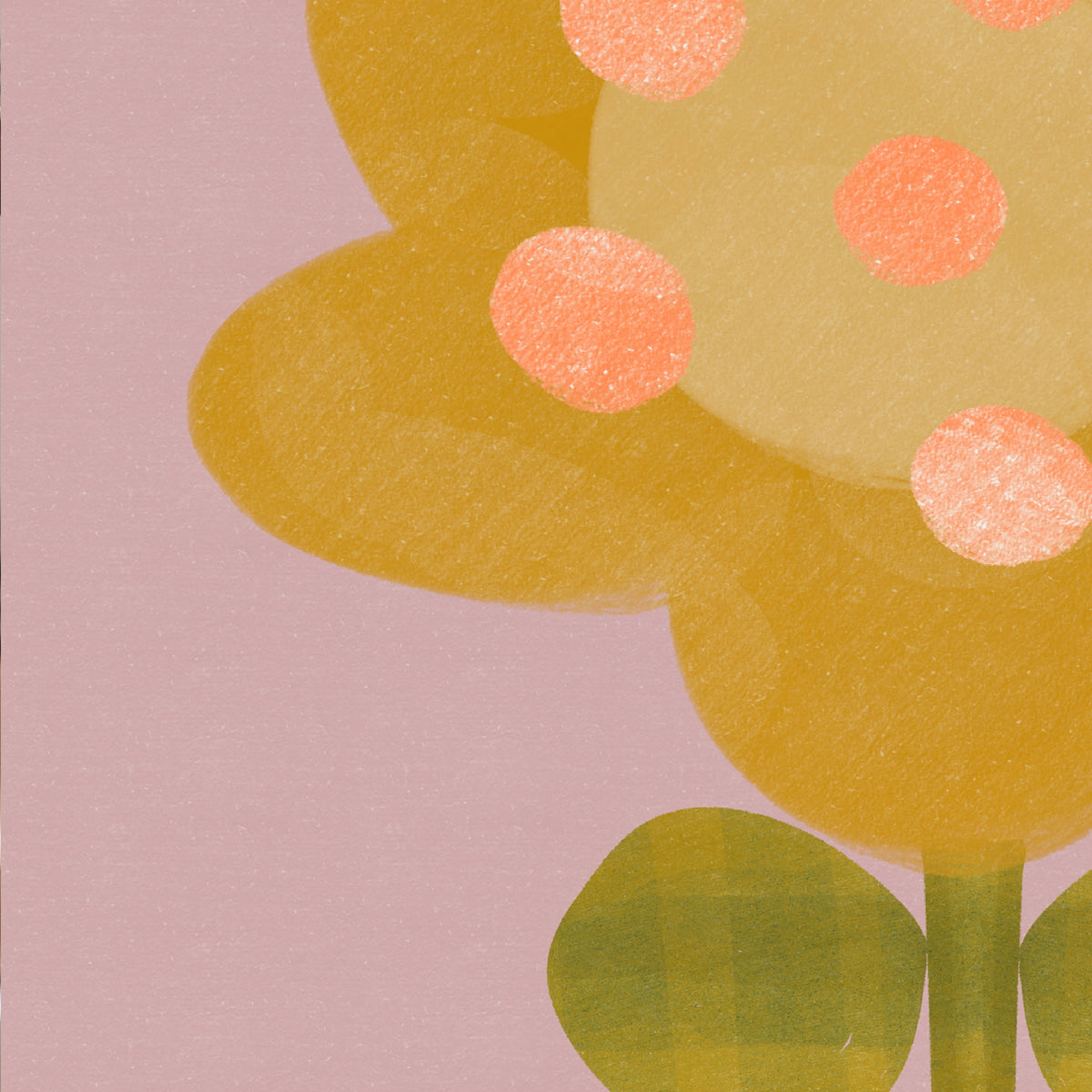 Yellow Floral Nursery Print