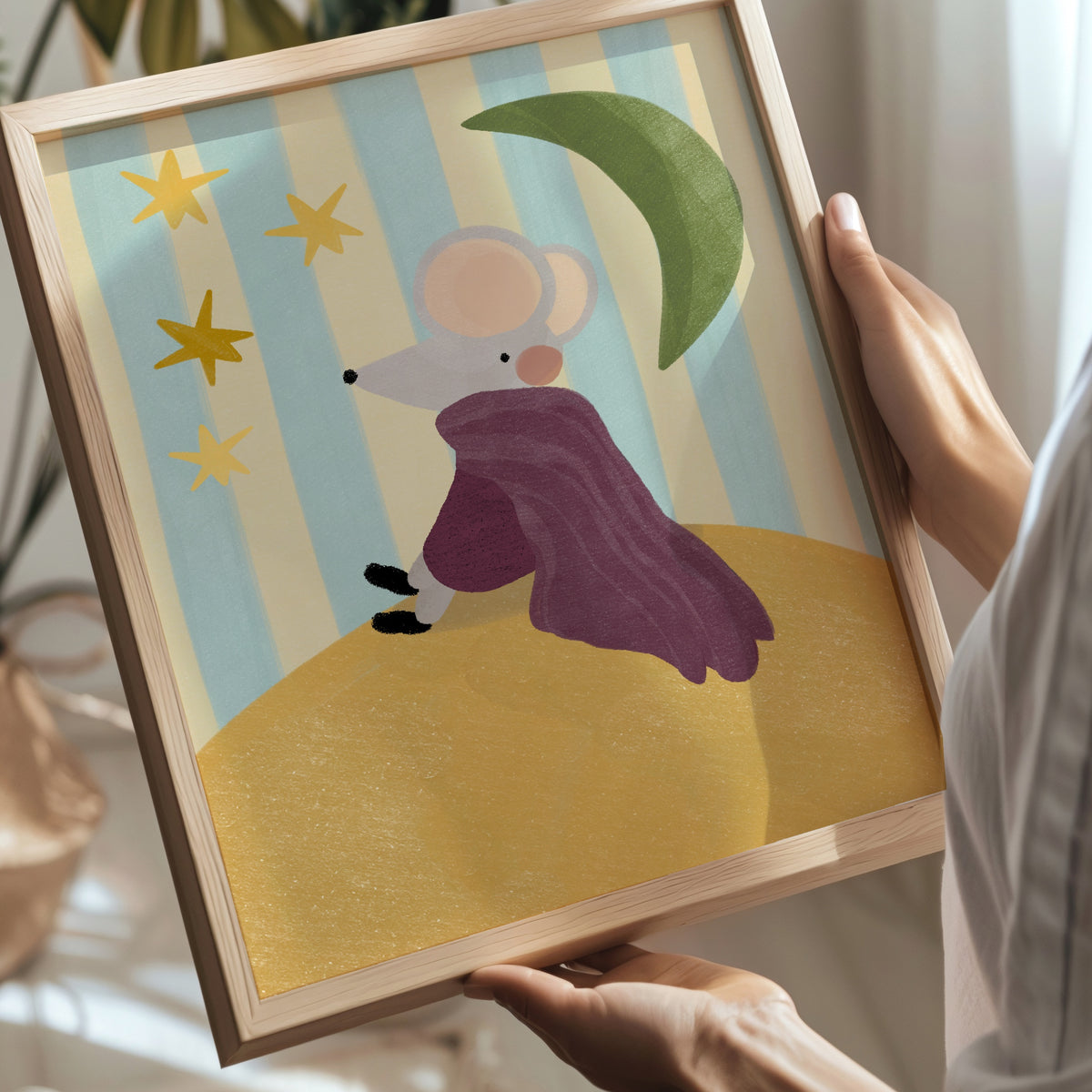 Moonlight Mouse Children's Art Print