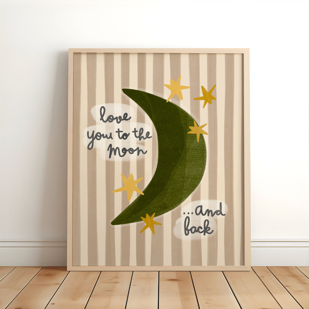Love You to the Moon and Back Nursery Print